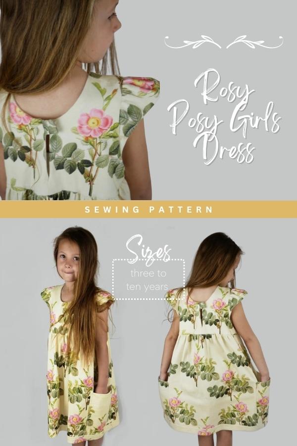 Rosy Posy Girls Dress sewing pattern (3-10 years)