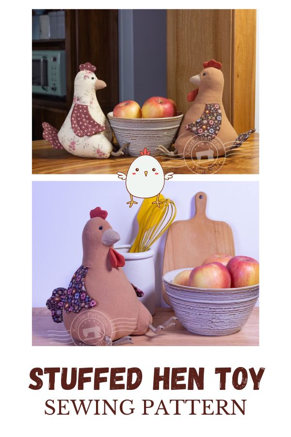 Stuffed Hen Toy sewing pattern