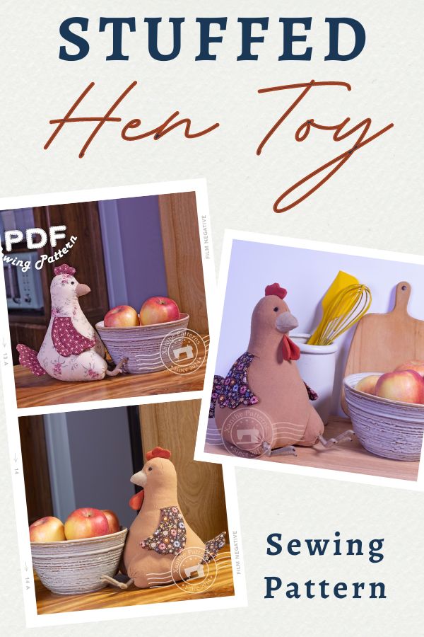 Stuffed Hen Toy sewing pattern