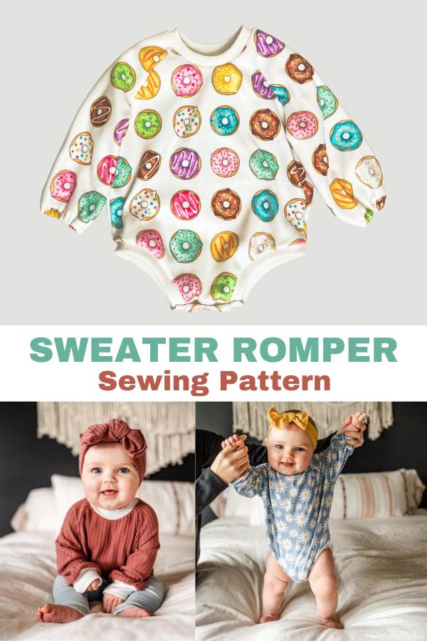 Sweater Romper sewing pattern (0-3mths to 18-24mths)