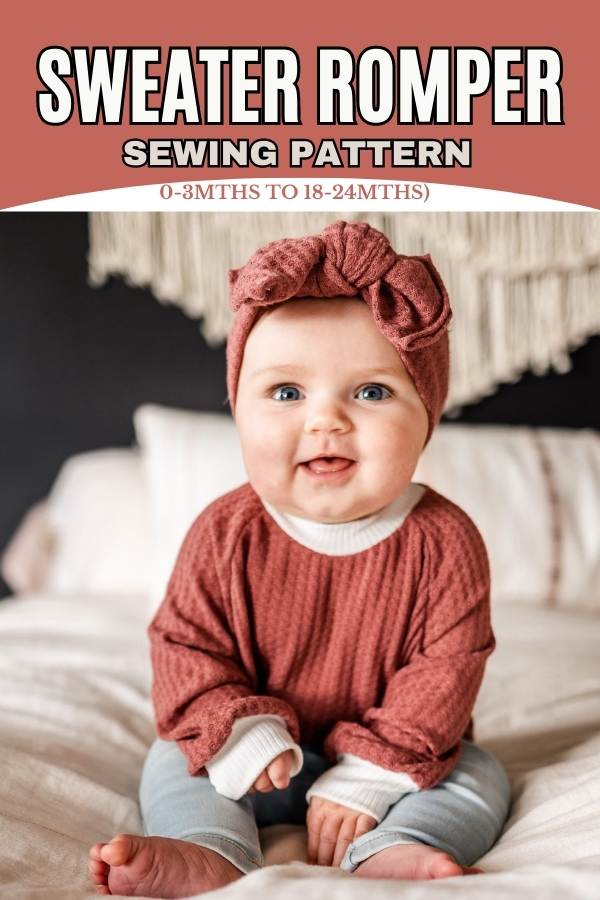 Sweater Romper sewing pattern (0-3mths to 18-24mths)