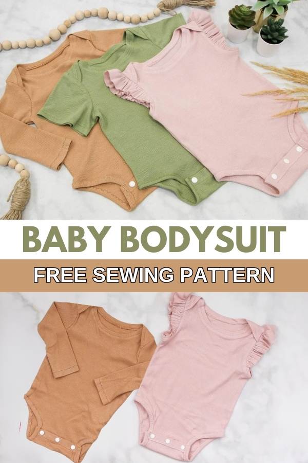 Baby Bodysuit FREE sewing pattern (Preemie to 2yrs) + video