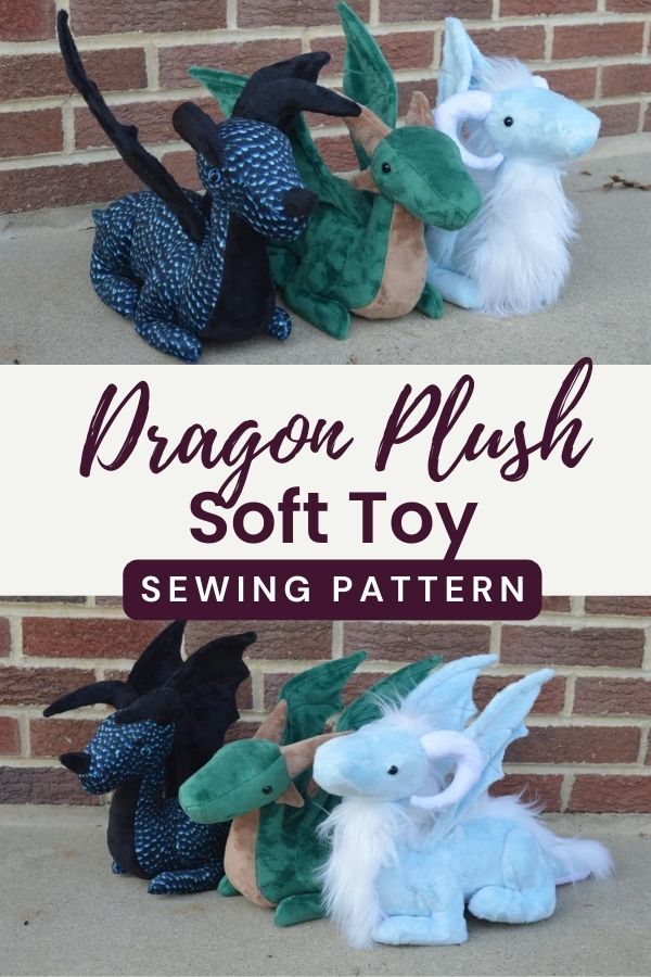 Dragon Plush Soft Toy sewing pattern