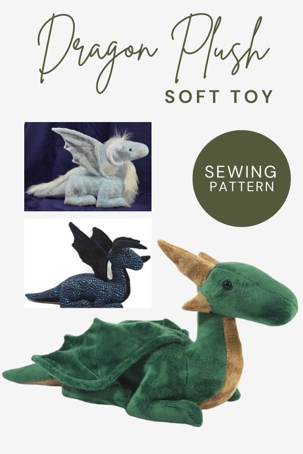 Dragon Plush Soft Toy sewing pattern - Sew Modern Kids