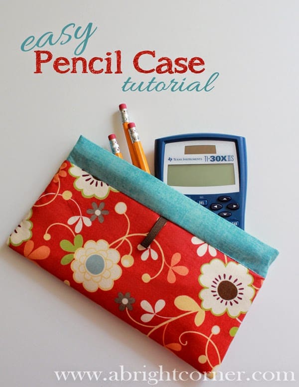 Fusible Fleece Pencil Case FREE sewing tutorial