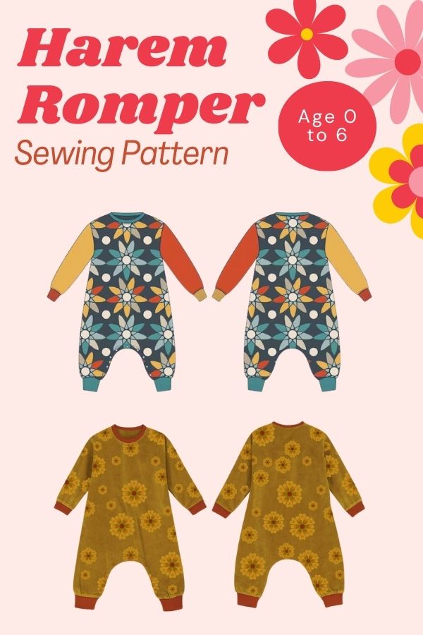 Harem Romper sewing pattern (Age 0 to 6)