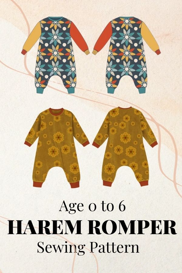 Harem Romper sewing pattern (Age 0 to 6)