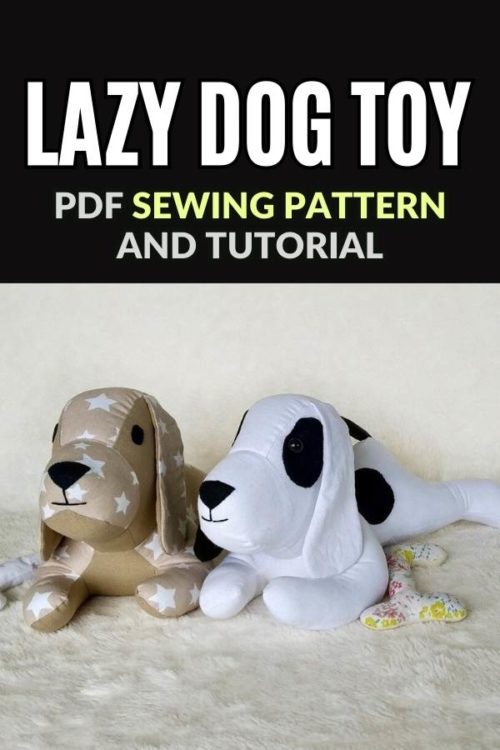 Lazy Dog Toy sewing pattern - Sew Modern Kids