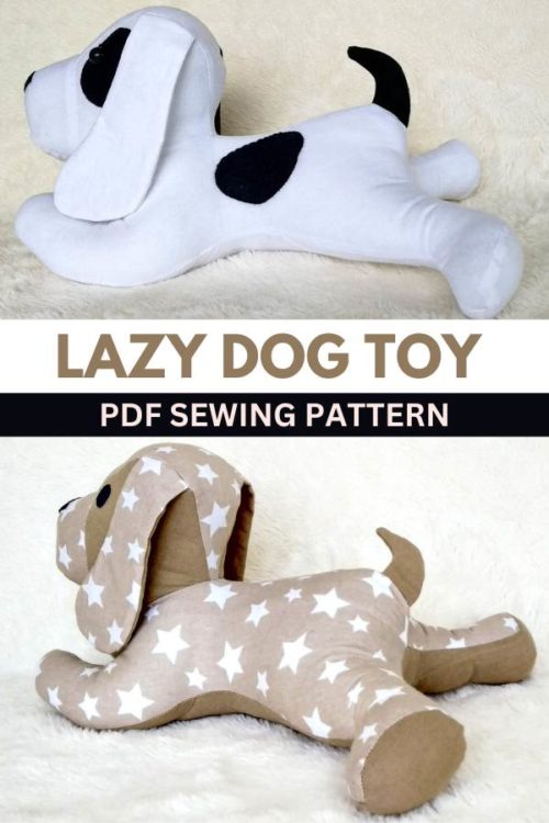 Lazy Dog Toy sewing pattern Sew Modern Kids