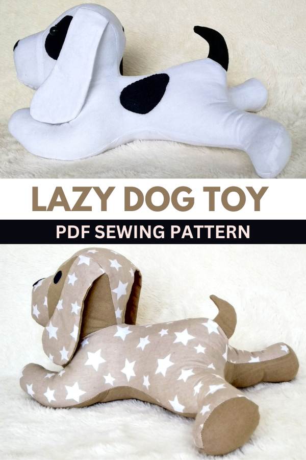 Lazy Dog Toy sewing pattern Sew Modern Kids