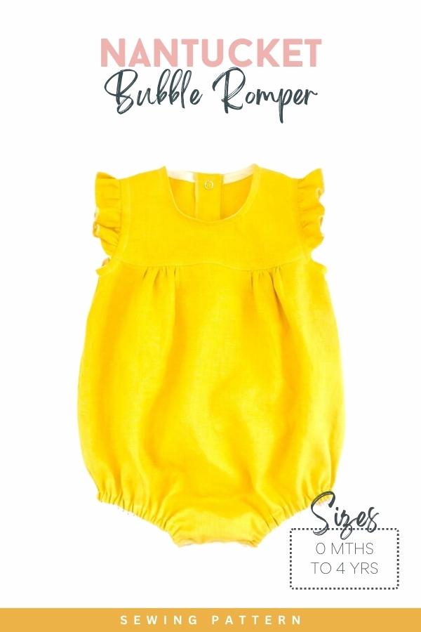 Nantucket Bubble Romper sewing pattern (0mths to 4yrs)