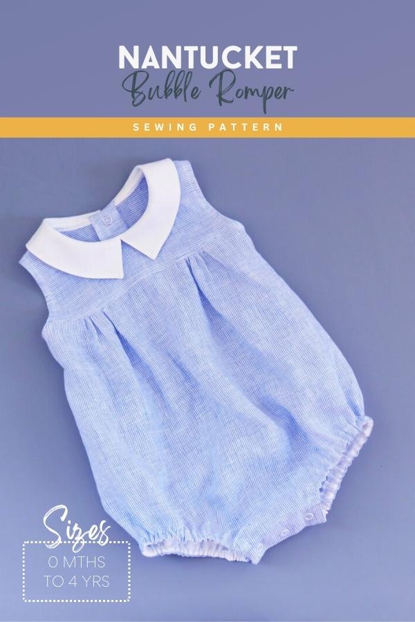 Nantucket Bubble Romper sewing pattern (0mths to 4yrs)