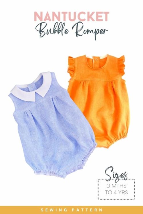 Nantucket Bubble Romper sewing pattern (0mths to 4yrs) - Sew Modern Kids