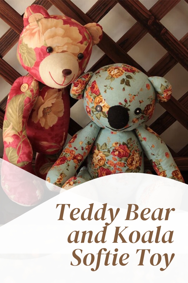 Teddy Bear and Koala Softie Toy sewing pattern