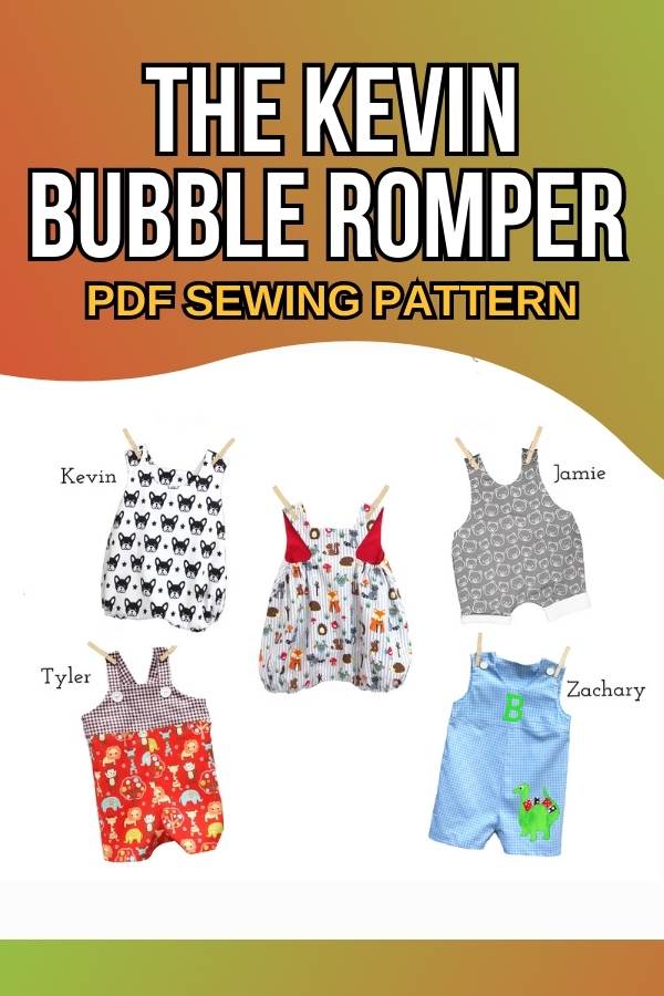 The Kevin Bubble Romper sewing pattern (Newborn to 18-24mths)