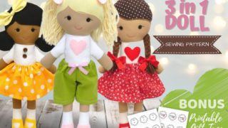 PDF Rag Doll With Clothes Sewing PATTERN & Tutorial Dress up - Etsy