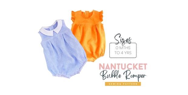 Nantucket Bubble Romper sewing pattern (0mths to 4yrs)