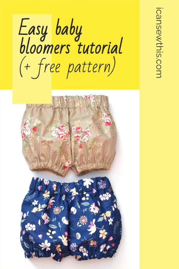 Baby Bloomers FREE sewing pattern