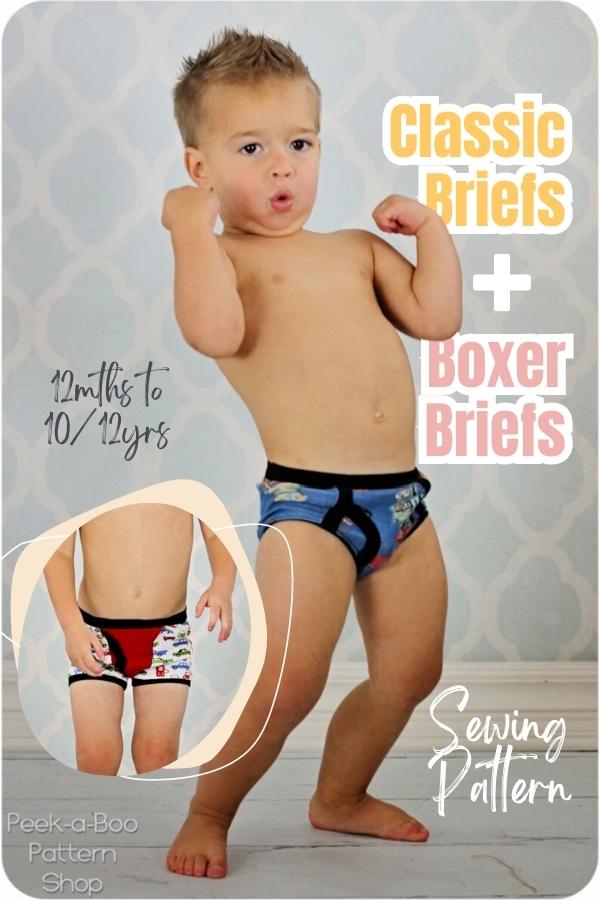 Classic Briefs + Boxer Briefs sewing pattern (12mths to 10/12yrs)