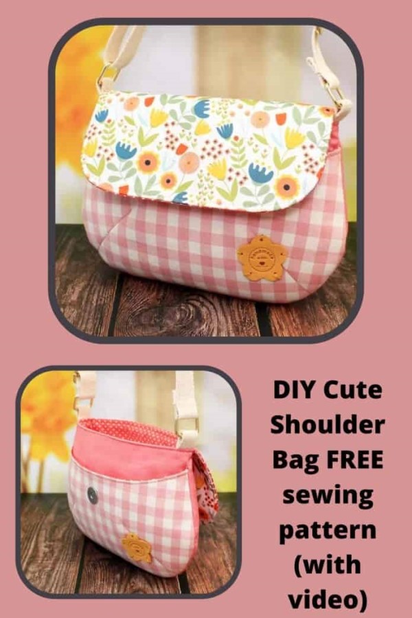 DIY Cute Shoulder Bag FREE sewing pattern (+ video)