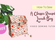 Reusable Lunch Bag FREE video sewing tutorial