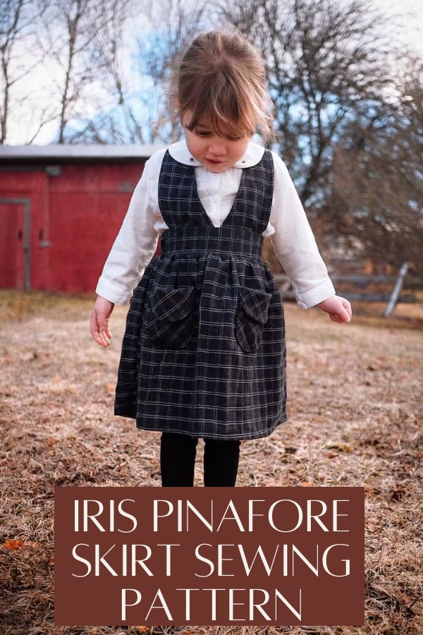 Iris Pinafore Skirt sewing pattern (Sizes 0-3mths to 7-8yrs)