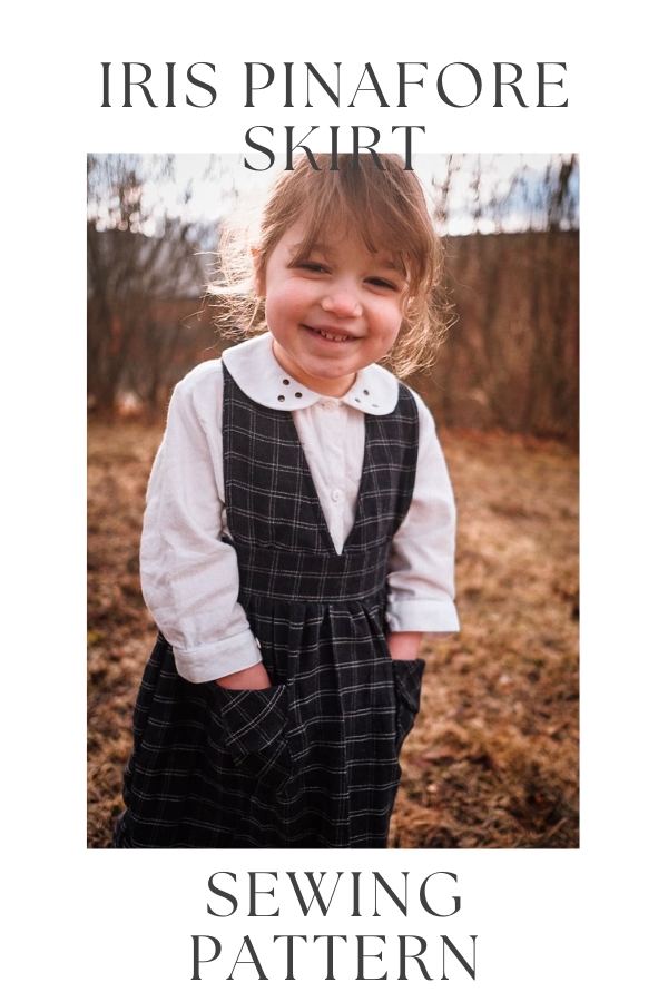 Iris Pinafore Skirt sewing pattern (Sizes 0-3mths to 7-8yrs)