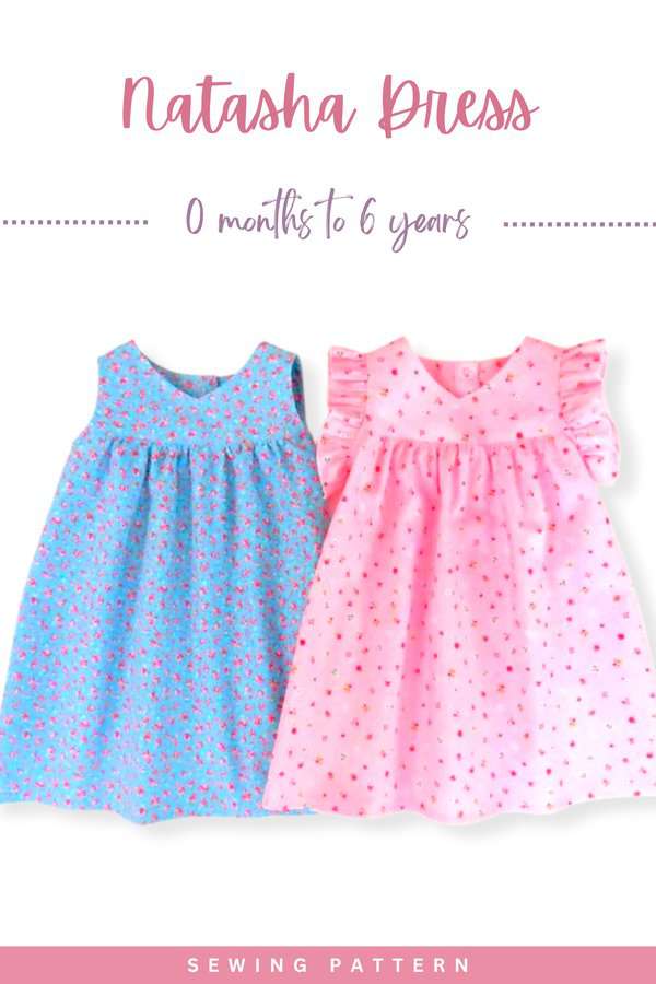 Natasha Dress sewing pattern (0 months to 6 years)