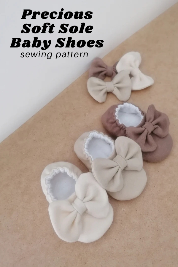 Precious Soft Sole Baby Shoes sewing pattern (0-24 months)