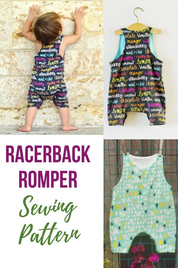 Racerback Romper sewing pattern (Preemie to 2-3T)