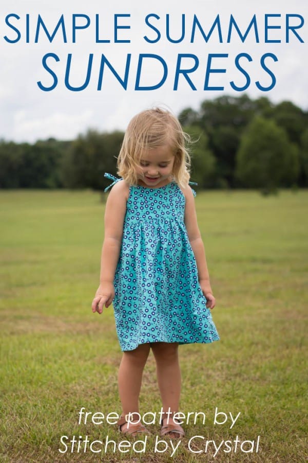 Simple Summer Sundress FREE sewing pattern (Sizes 2 to 6)