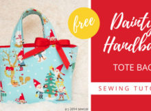 The Dainty Handbag Tote Bag FREE sewing tutorial