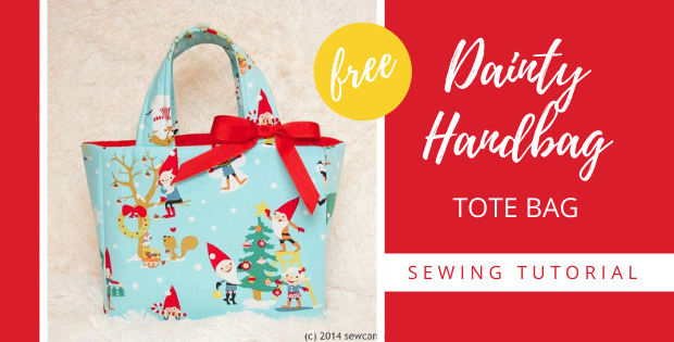 The Dainty Handbag Tote Bag FREE sewing tutorial