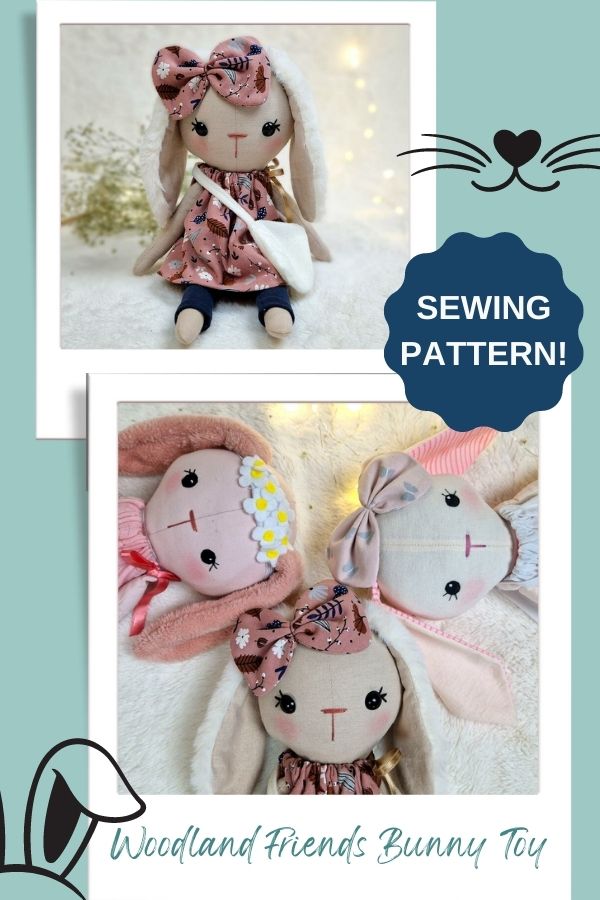 Woodland Friends Bunny Toy sewing pattern