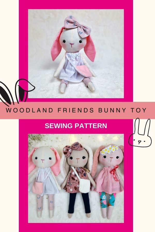 Woodland Friends Bunny Toy sewing pattern