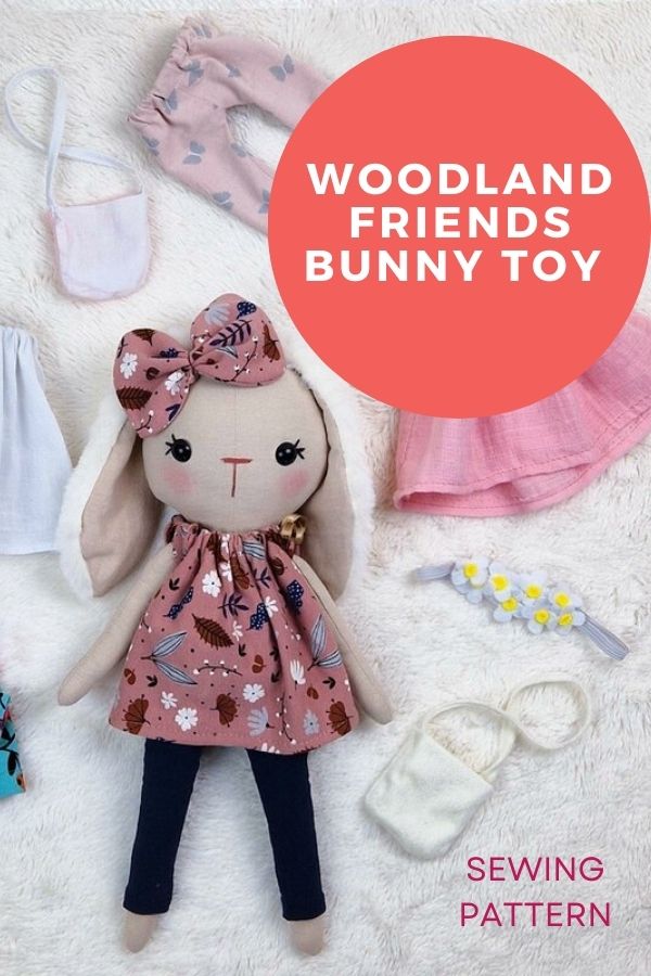 Woodland Friends Bunny Toy sewing pattern