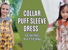 Collar Puff Sleeve Dress sewing pattern (0-8 years)