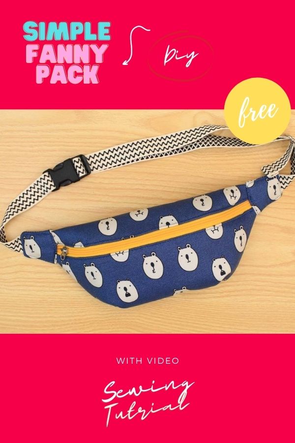 Simple Fanny Pack FREE sewing tutorial (+ video)