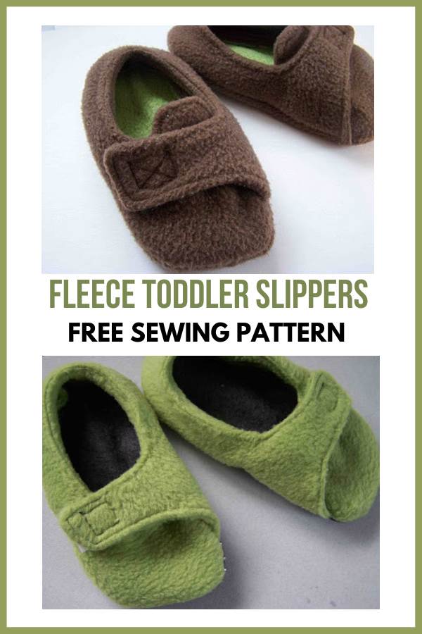 Fleece Toddler Slippers FREE sewing pattern (3 sizes) - Sew Modern