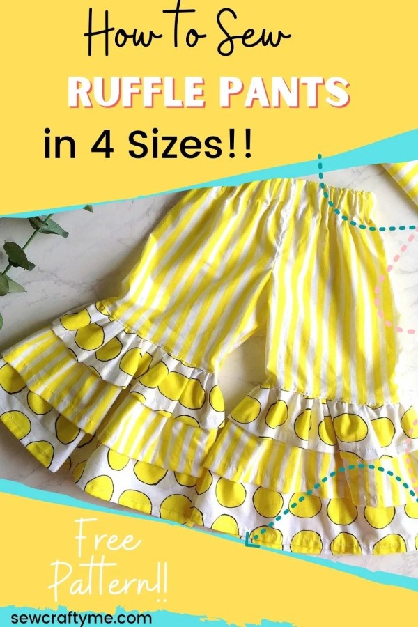 Girls Ruffle Pants FREE sewing pattern