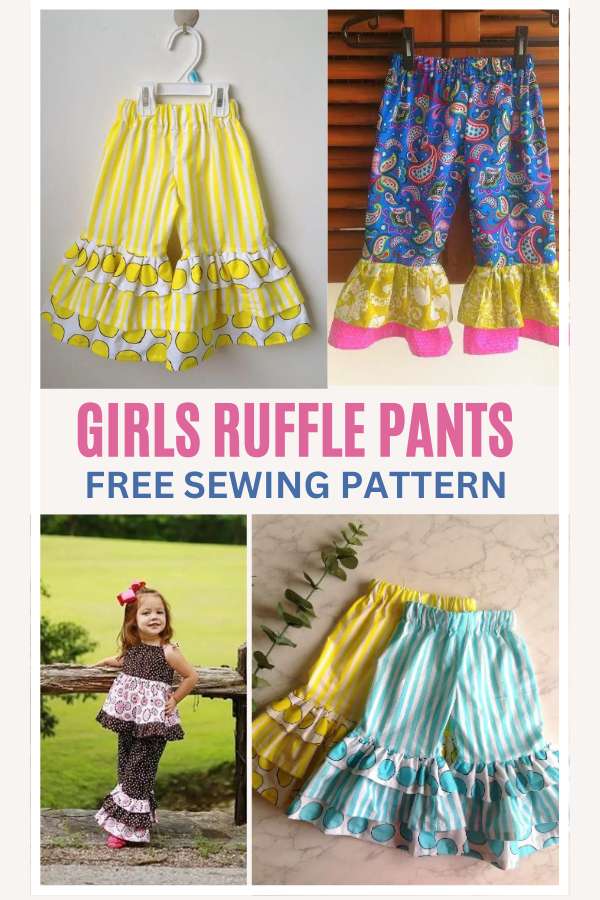 Girls Ruffle Pants FREE sewing tutorial and pattern (6/12mths to 2yrs)