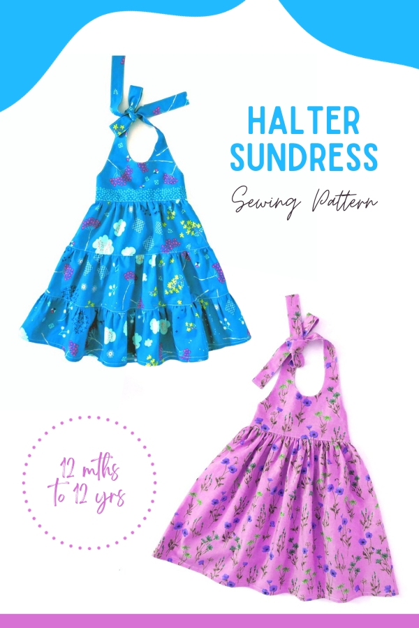 Halter Sundress sewing pattern (Sizes 12mths to 12yrs) Sew Modern Kids