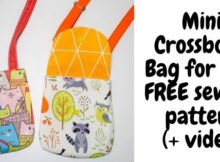 Mini Crossbody Bag for Kids FREE sewing pattern