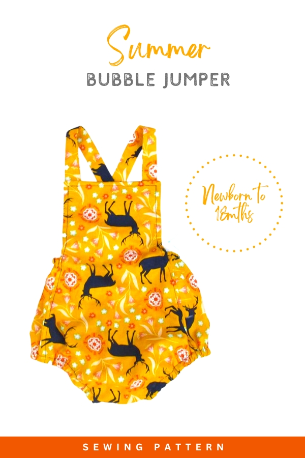 Summer Bubble Jumper sewing pattern (Newborn to 18mths)