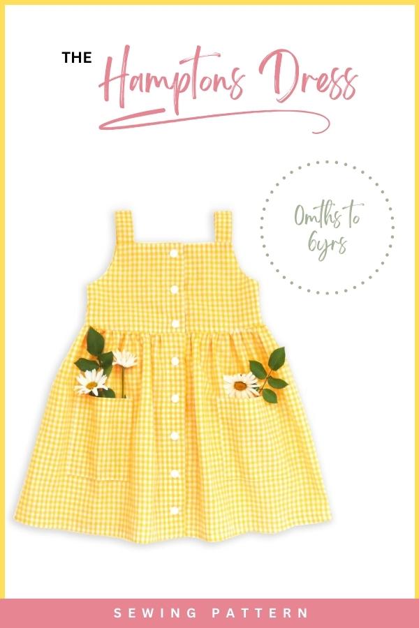 The Hamptons Dress sewing pattern (0mths to 6yrs)