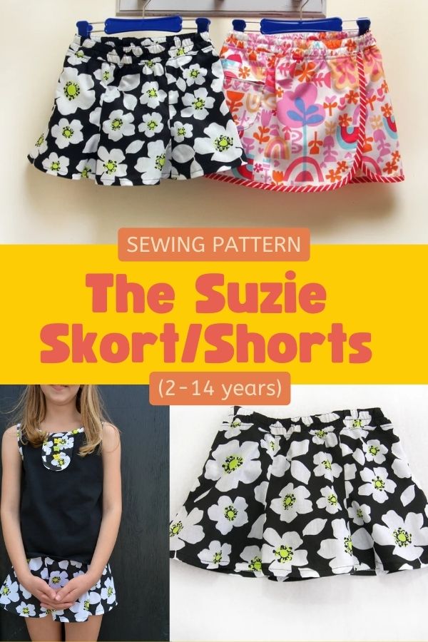 The Suzie Skort/Shorts sewing pattern (2-14 years)