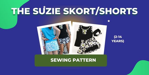 The Suzie Skort/Shorts sewing pattern (2-14 years)