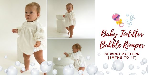 Baby Toddler Bubble Romper sewing pattern (3mths to 4T) - Sew Modern Kids