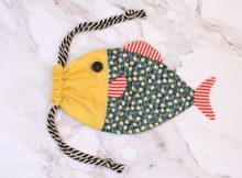DIY Fish Drawstring Bag sewing tutorial