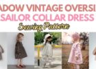 Meadow Vintage Oversized Sailor Collar Dress sewing pattern (0mths to 6yrs)